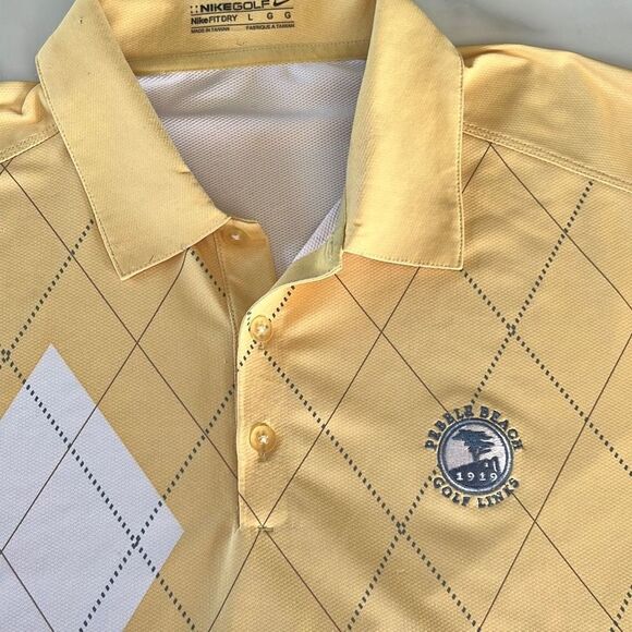 Nike Golf Dri Fit Pebble Beach Polo Sz. L - Picture 2 of 9